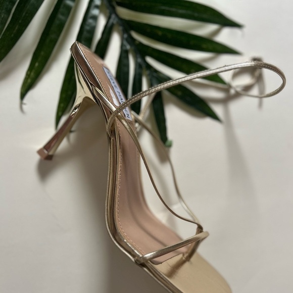 Steve Madden Gold Strappy Heels - Picture 7 of 9